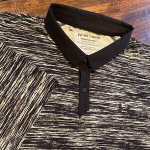 Under Armour Iso-Chill Polo Shirt Men 2XL Green Black Heathered Golf Performance